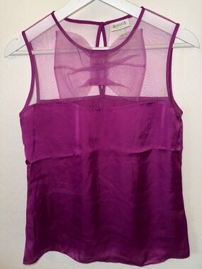 Rodarte Sheer Bow Sleeveless Top